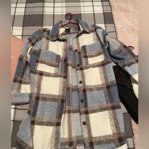 Blue and White Shacket